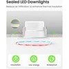 ALUSSO įleidžiami LED lubų šviestuvai IP65, 10 W, 800 lm, 3 spalvų, apvalūs, balti, komplektas 6 vnt. SI25-110D3WF-6