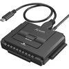 Alxum SATA ir IDE diskų keitiklis į USB-C su 12 V/2 A maitinimo šaltiniu Y-3322C