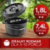 Amandi ketaus puodo rinkinys olandiškas puodas 7,4 l su kojelėmis ir 1,8 l dangčiu keptuve Bl002