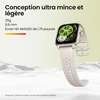Amazfit Cheetah Square išmanusis laikrodis bėgimui su 1,75 colio AMOLED, dvigubu GPS, baltas