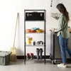 Amazon Basics siaura metalinė lentyna su 5 reguliuojamo aukščio lentynomis, 60,1 x 35,6 x 152,4 cm, be ratukų