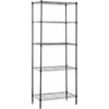 Amazon Basics siaura metalinė lentyna su 5 reguliuojamo aukščio lentynomis, 60,1 x 35,6 x 152,4 cm, be ratukų