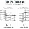 Amazon Basics siaura metalinė lentyna su 5 reguliuojamo aukščio lentynomis, 60,1 x 35,6 x 152,4 cm, be ratukų