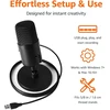 Amazon Basics USB kondensatorinis kardioidinis mikrofonas su 14 mm diafragma, AMZ-S6524A
