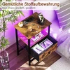 AMHANCIBLE naktinis staliukas su LED apšvietimu, USB įkrovimu, stalčiumi, 30x40x60 cm, EHETS01BR-1