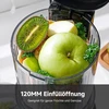 AMZCHEF lėtaeigė sulčiaspaudė, 180 W, 120 mm įkrovos anga, nerūdijančio plieno korpusas