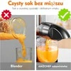 AMZCHEF lėtaeigė sulčiaspaudė, 240 W, nerūdijančio plieno korpusas, juoda matinė, ZM1501