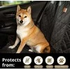 AMZPET vandeniui atsparus automobilio galinės sėdynės užvalkalas šunims, ISOFIX, 133 x 56 cm, juodas