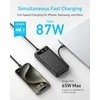 Anker 20 000 mAh 87 W nešiojamas power bank su USB‑C laidu, juodas