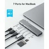 Anker 547 USB-C 7‑in‑2 hubas su HDMI 4K 60 Hz, 100 W PD, skirtas MacBook