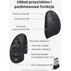 Anker belaidė vertikali ergonomiška optinė pelė, USB, 800/1200/1600 DPI, 5 mygtukai, juoda