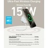Anker MagGo belaidė magnetinė Qi2 15 W įkrovimo stotelė, USB‑C, balta