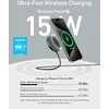 Anker MagGo belaidis magnetinis Qi2 15 W įkroviklis padeliu, juodas