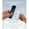 Anker magnetinis išorinis akumuliatorius 5000 mAh, USB-C, belaidis įkrovimas, balta, A1610