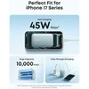Anker Nano išorinis baterijos bankas 10000 mAh, 45 W su įtraukiamu 70 cm USB‑C kabeliu, žalias