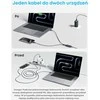Anker USB-C į USB-C 2‑in‑1 įkrovimo kabelis, 140 W, 1.2 m, juodas