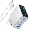 Anker USB-C kroviklis 140W, 4 lizdų, su ekranu, Power Delivery 3.1, sidabrinis, B2697