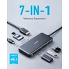 Anker USB-C šakotuvas PowerExpand+ 7 viename su 4K HDMI, 100 W PD ir SD kortelių skaitytuvu A8346