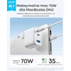 Anker USB-C tinklo įkroviklis Nano 70 W, 3 prievadų, baltas, B121A