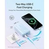 Anker Zolo 20 000 mAh 30 W nešiojamas powerbankas su integruotu USB‑C kabeliu, rožinis