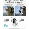 Anker Zolo 25000 mAh 165 W nešiojamas maitinimo blokas su integruotu USB‑C laidu, sidabrinis