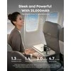 Anker Zolo 25000 mAh 165 W nešiojamas maitinimo blokas su integruotu USB‑C laidu, sidabrinis