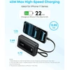 Anker Zolo išorinė baterija 20000 mAh 45 W su 2 integruotais USB-C laidais A110M