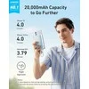 Anker Zolo nešiojamas powerbank 20000 mAh, 30 W, su integruotu USB-C kabeliu, mėlynas