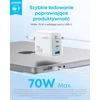 Anker Zolo tinklo įkroviklis USB-C, 70 W, 4 prievadų, baltas, A121C