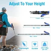 Anykuu sulankstomi aliuminio trekkingo lazdos, reguliuojamos 110-130 cm, su transportavimo dėklu