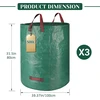 Aonext sodo atliekų maišai, 3 vnt., 272 l, polipropilenas 150 g/m², 67 x 76 cm