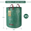 Aonext sodo atliekų maišai, 5 vnt., 272 l, 67 x 67 x 76 cm, B0F3D951CL