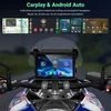 aphqua belaidis CarPlay ir Android Auto motociklams, 5 colių lietimui jautrus vandeniui ekranas A522