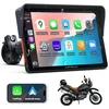 Aphqua belaidis motociklo ekranas CarPlay, 7 colių vandeniui atsparus jutiklinis, Bluetooth, GPS, modelis 722