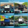 Aphqua belaidis motociklo ekranas CarPlay, 7 colių vandeniui atsparus jutiklinis, Bluetooth, GPS, modelis 722