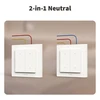Aqara išmanusis šviesos jungiklis Thread/Zigbee, 2 mygtukų, neutralus, 1 kanalas, WS-K07E