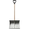 Aqbau aliumininis sniego kastuvas 50 cm su mediniu kotu ir D formos rankena LSA10