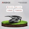 Arebos garažas vejapjovės robotui, 102 × 79 × 46 cm, metalinis stogas, UV apsauga, juodas