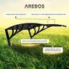 Arebos garažas vejapjovės robotui, 102 × 79 × 46 cm, metalinis stogas, UV apsauga, juodas