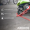 Arebos vejapjovės keltuvas, rankinis, 450 kg, reguliuojamas kampas iki 45°, plieno, raudonas, AR-HE-RH450KG