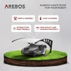 Arebos vejapjovių robotų garažas su metaliniu stogu, UV apsauga, 102 × 79 × 46 cm, AR-HE-MG