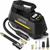 AstroAI nešiojamas automobilinis kompresorius, 12 V skaitmeninis padangų pripūtėjas, 100 psi, geltonas