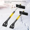 Atsmoce automobilinis ledo grandiklis su sniego šepečiu, teleskopinis iki 90 cm, chanbingqi-83cm