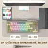 ATTACK SHARK belaidė žaidimų klaviatūra 80 % Bluetooth 2,4 GHz RGB M87
