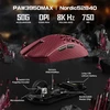 ATTACK SHARK belaidė žaidimų pelė, 42000 DPI, 8KHz, 39g, USB-C/Bluetooth, raudona