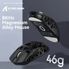 ATTACK SHARK belaidė žaidimų pelė, 8K, 46 g, PixArt PAW3395, BT/2.4G, reguliuojamas 26000 DPI, juoda