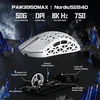 ATTACK SHARK belaidė žaidimų pelė R5 Ultra, 2.4 GHz, Bluetooth, USB-C, 42000 DPI, balta