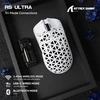 ATTACK SHARK belaidė žaidimų pelė R5 Ultra, 2.4 GHz, Bluetooth, USB-C, 42000 DPI, balta