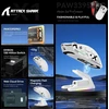 ATTACK SHARK belaidė žaidimų pelė su jutikliniu krovimo stovu, 40000 DPI, 53g, PAW3395PRO, BT/2.4G/USB-C, balta
