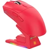 ATTACK SHARK belaidė žaidimų pelė su lietimui jautria RGB stotele, 40000 DPI, 53g, BT/2.4G/USB-C, PAW3395PRO, raudona